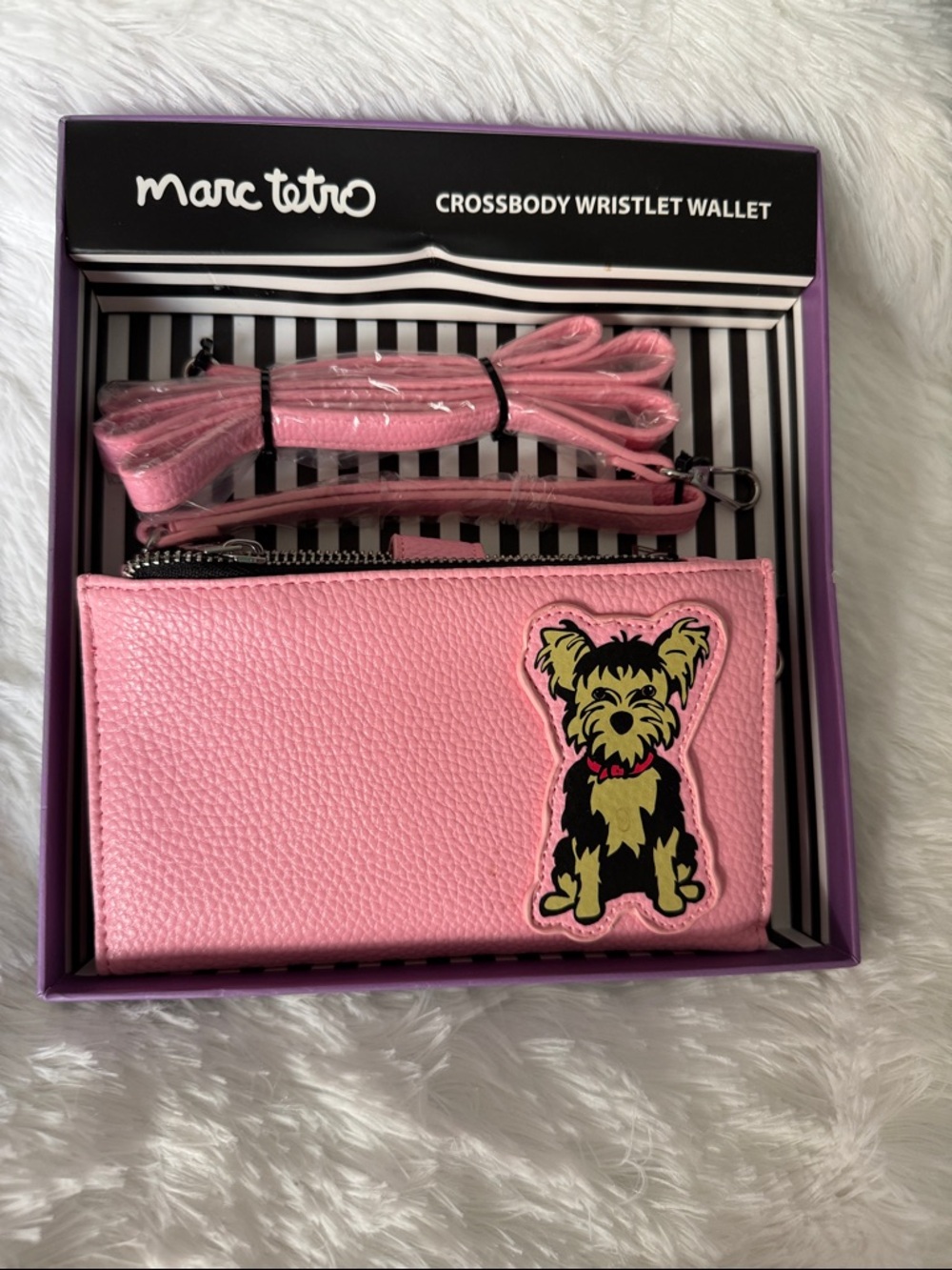 Marc Terri Pink Crossbody Wristlet Wallet